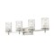 Z-Lite Grayson Vanity, 4-Light, 31 In.W x 5.75 In.L x 8.5 In.H, Brushed Nickel/Clear + Etched Opal 1949-4V-BN - alternate 4